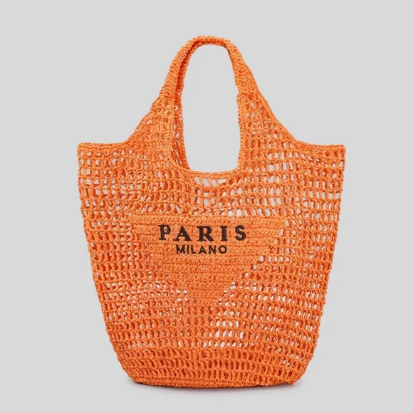 Urban Outfitters Handbags - Orange Summer Straw Bag